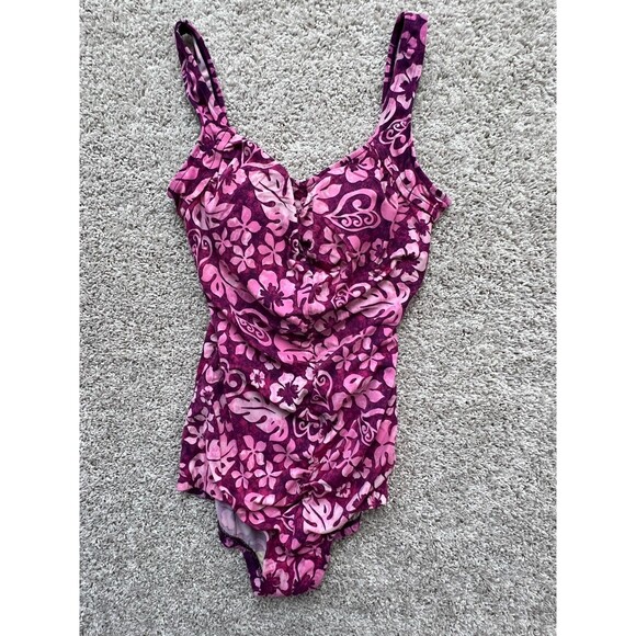 Maxine of Hollywood Other - WOMENS SWIM SUITE SIZE  8 MAXINE OF HOLLYWOOD BRIGHT FLORAL PINK ONE PIECE